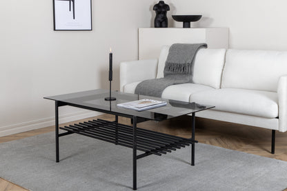 Von Staf Sofatisch aus Stahl und Rauchglas in Schwarz