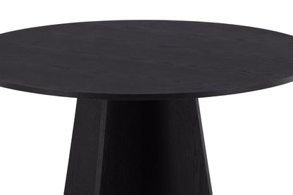 Bootcut Esstisch in Schwarz, Ø 110cm