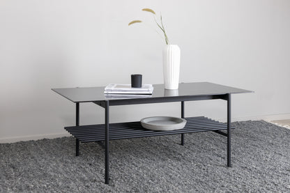 Von Staf Sofatisch aus Stahl und Glas in Schwarz