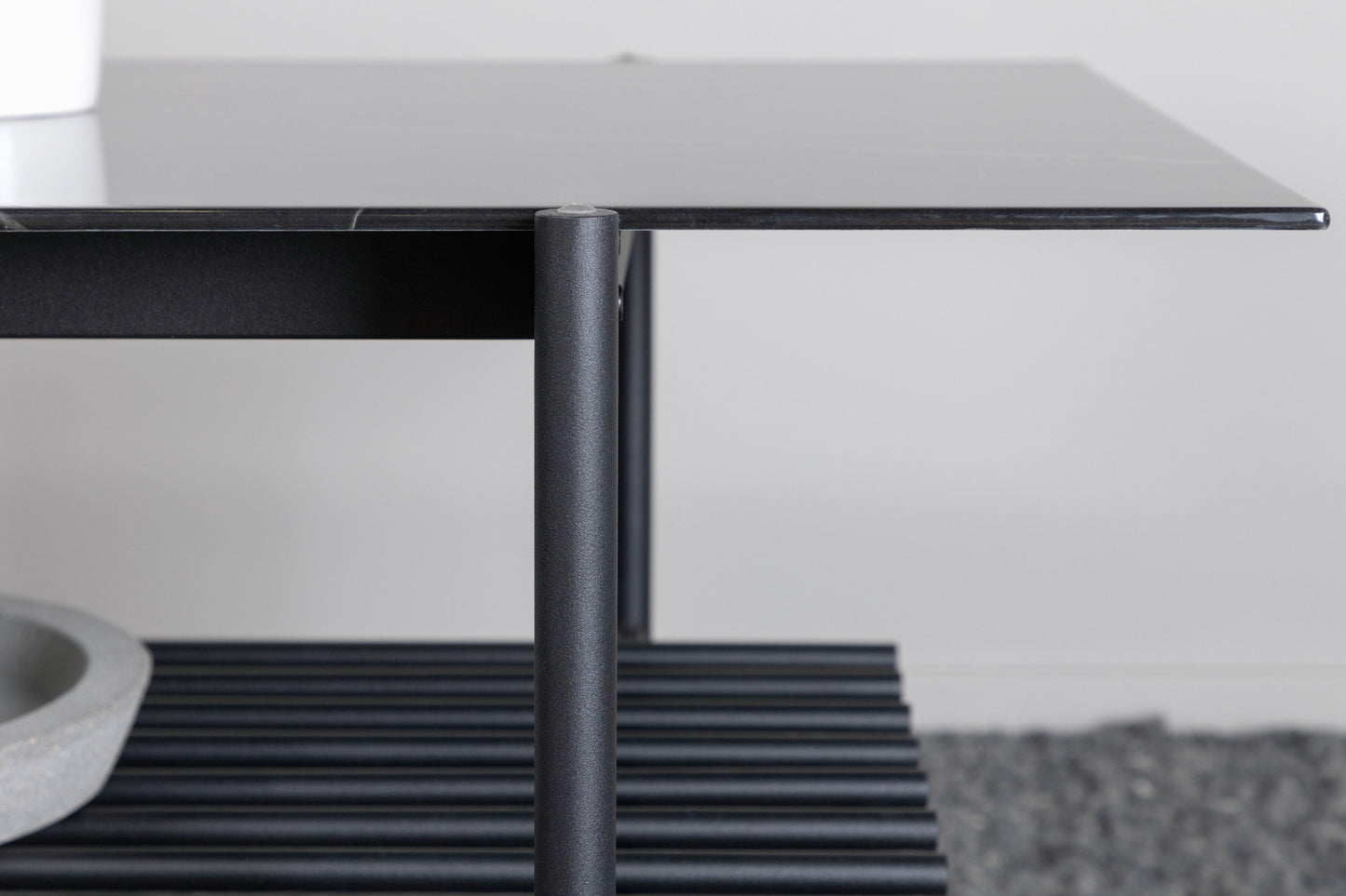 Von Staf Sofatisch aus Stahl und Glas in Schwarz