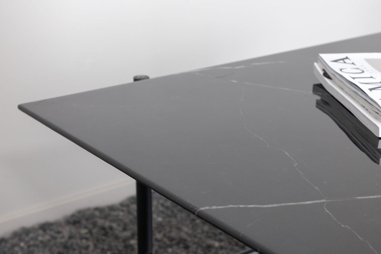 Von Staf Sofatisch aus Stahl und Glas in Schwarz