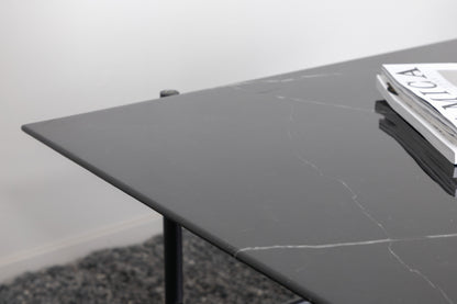 Von Staf Sofatisch aus Stahl und Glas in Schwarz