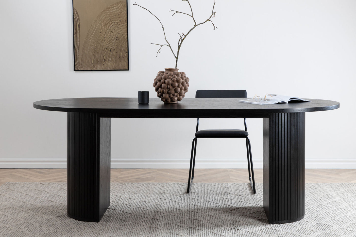 Esstisch Bianca in Schwarz, 200cm