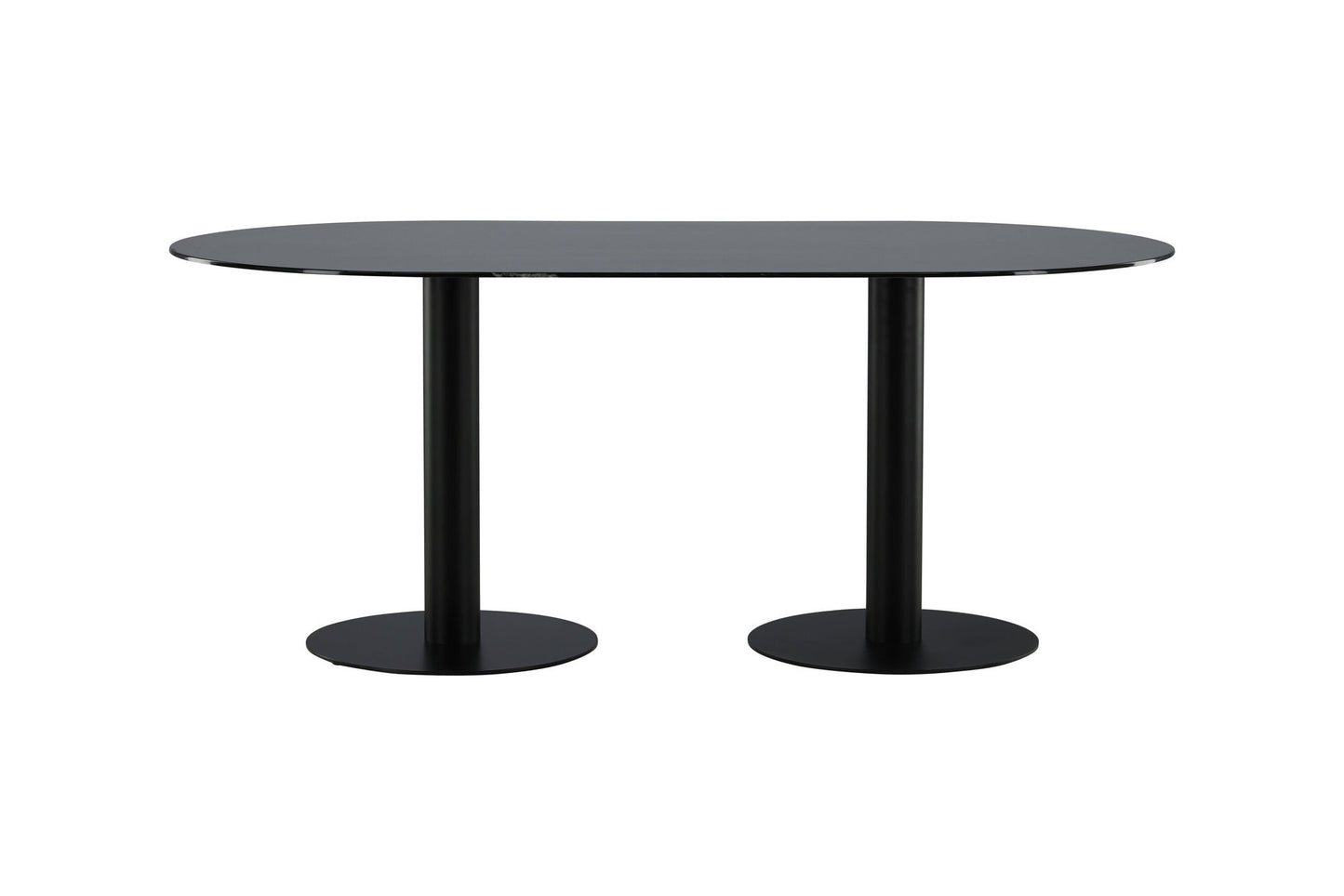 Pillan Esstisch in Schwarz/Marmoroptik, 180cm