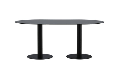 Pillan Esstisch in Schwarz/Marmoroptik, 180cm