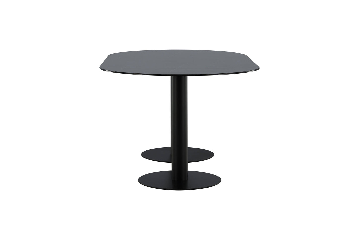 Pillan Esstisch in Schwarz/Marmoroptik, 180cm
