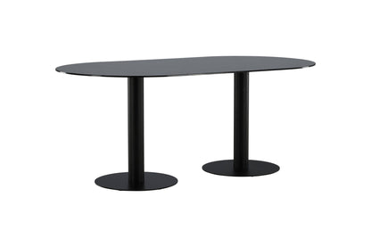 Pillan Esstisch in Schwarz/Marmoroptik, 180cm