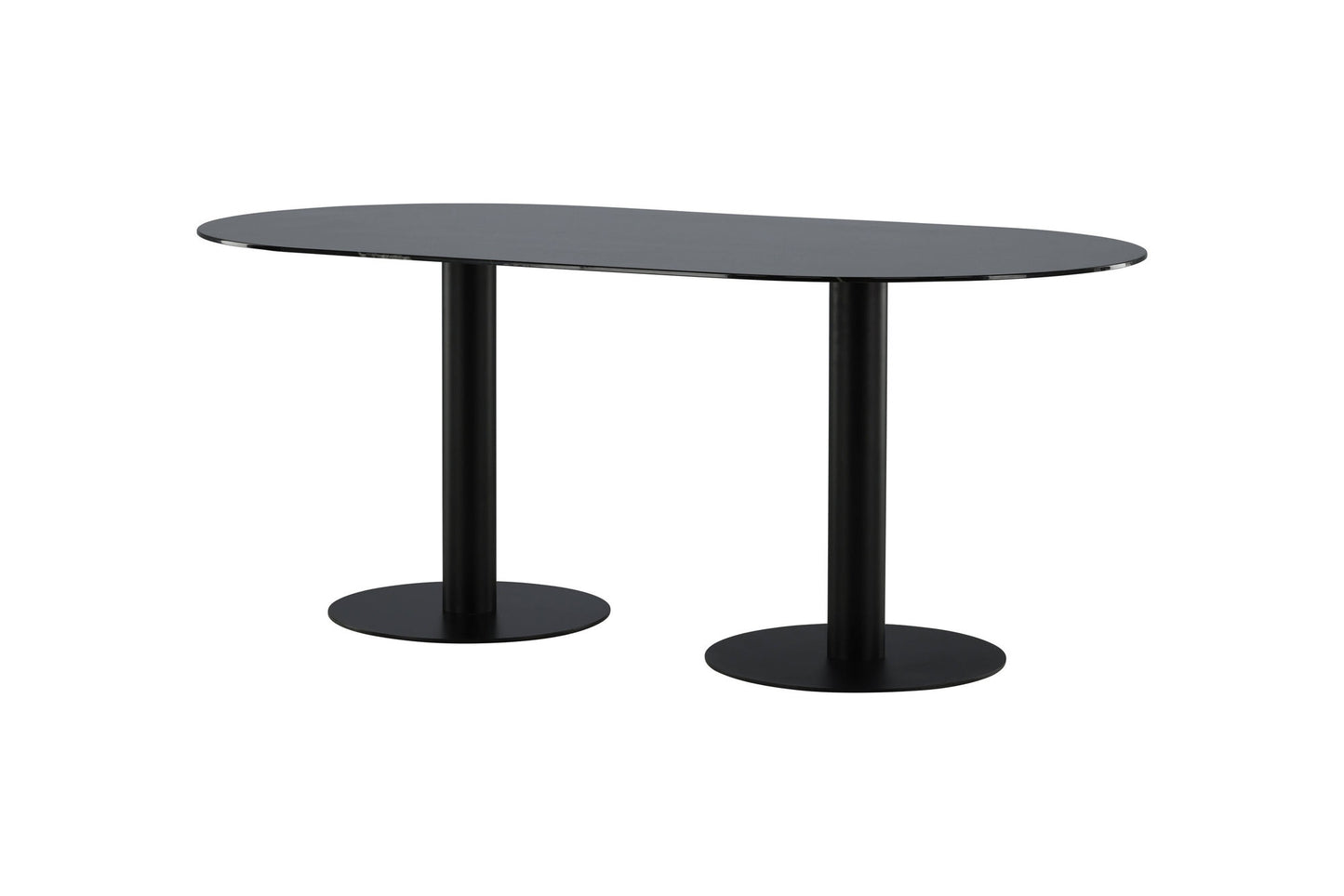 Pillan Esstisch in Schwarz/Marmoroptik, 180cm