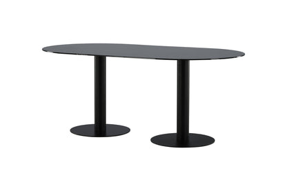 Pillan Esstisch in Schwarz/Marmoroptik, 180cm