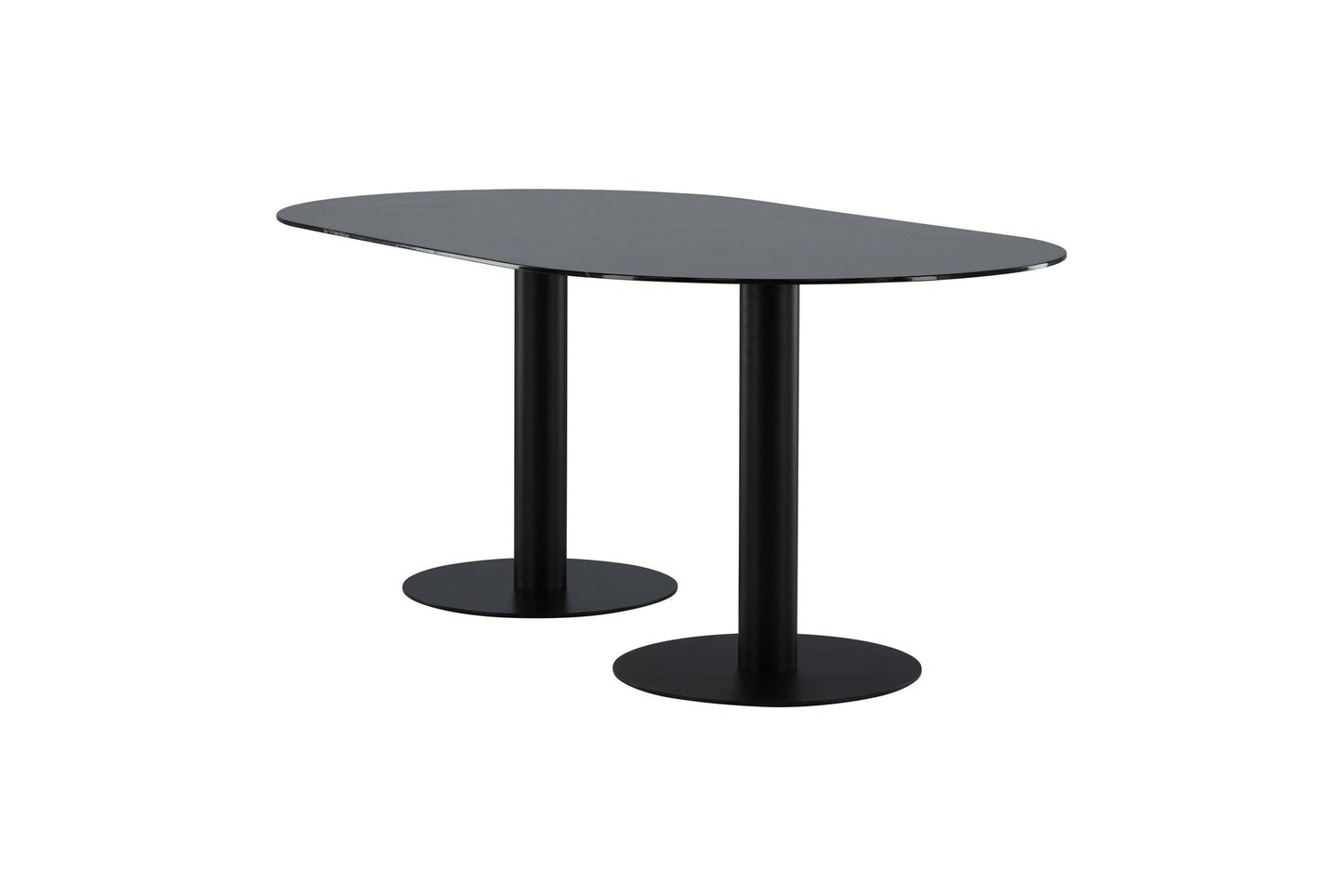Pillan Esstisch in Schwarz/Marmoroptik, 180cm
