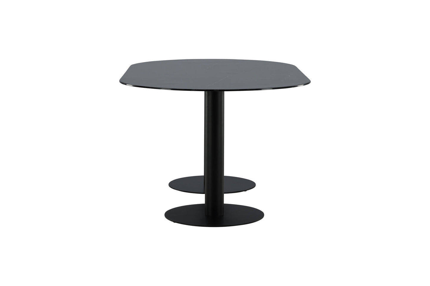 Pillan Esstisch in Schwarz/Marmoroptik, 180cm
