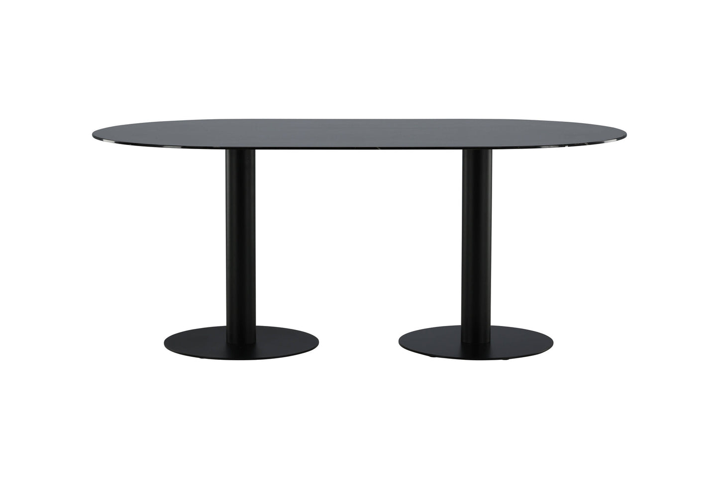 Pillan Esstisch in Schwarz/Marmoroptik, 180cm