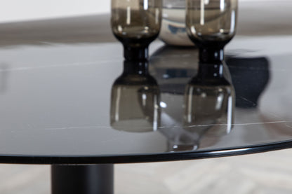 Pillan Esstisch in Schwarz/Marmoroptik, 180cm