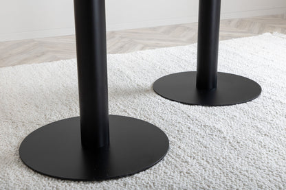Pillan Esstisch in Schwarz/Marmoroptik, 180cm