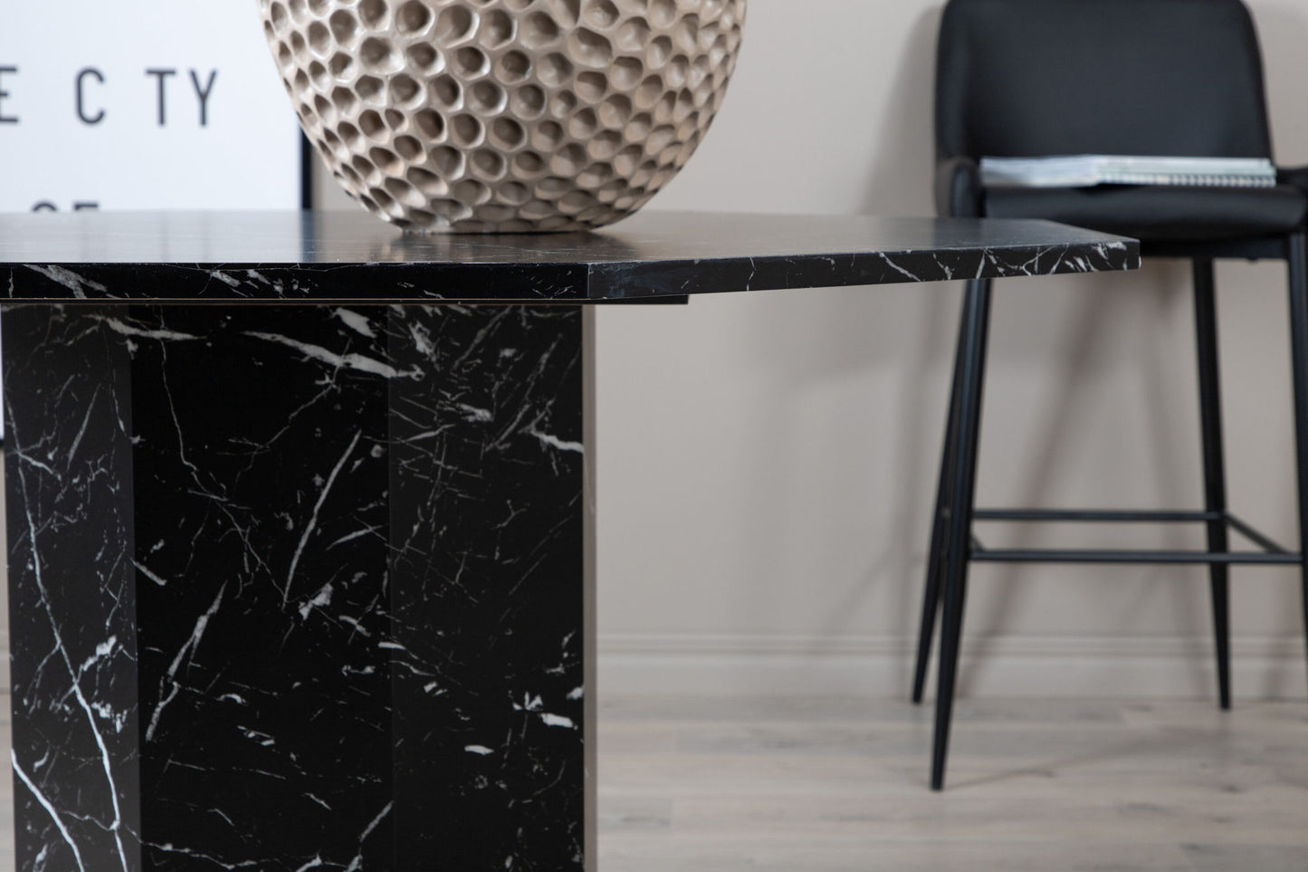 Marbs Esstisch in Schwarz, Ø 110cm