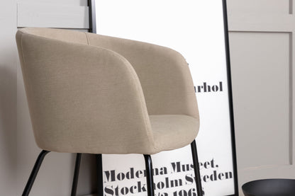 Berit Esstimmerstuhl, Beige Leinenoptik