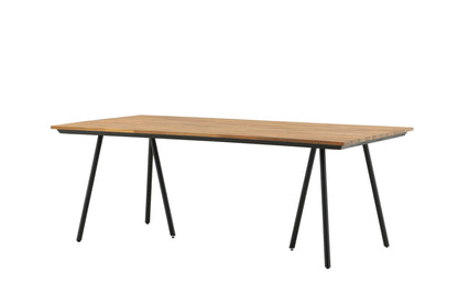 Chan Esstisch in Braun/Schwarz, 200cm