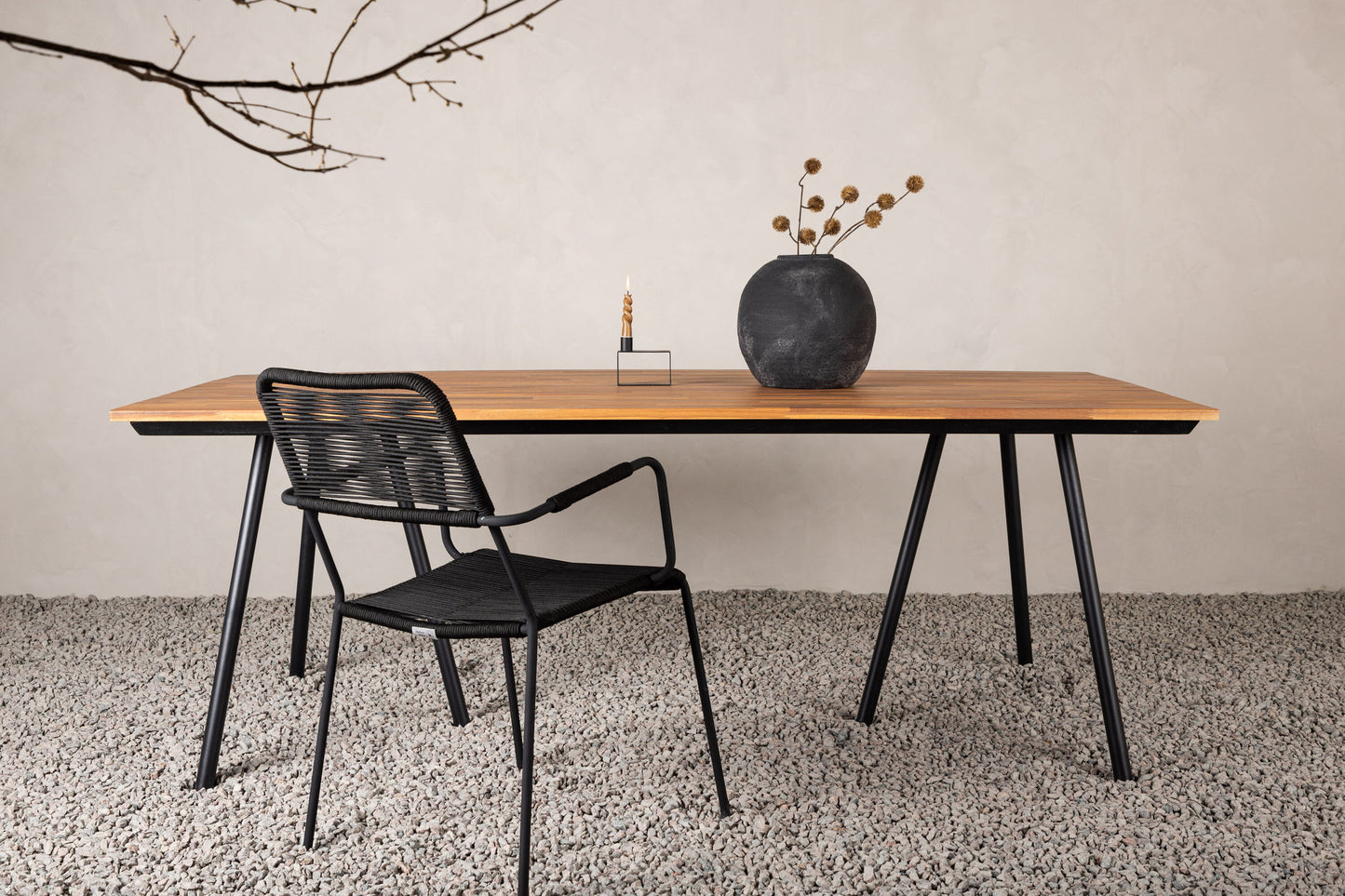 Chan Esstisch in Braun/Schwarz, 200cm