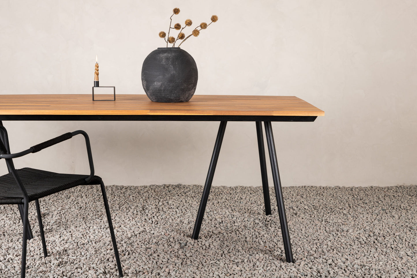 Chan Esstisch in Braun/Schwarz, 200cm