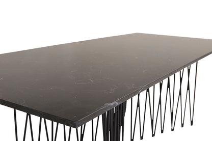 Stone Sofatisch aus Stahl in Schwarz