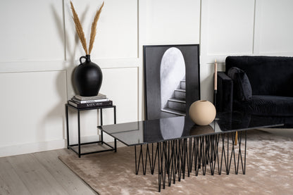 Stone Sofatisch aus Stahl in Schwarz