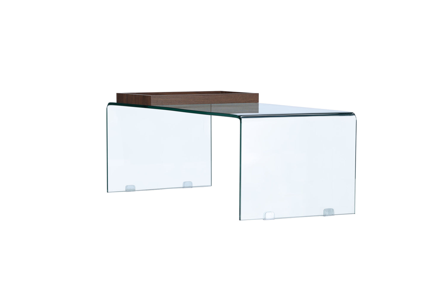 Telemark Couchtisch aus Glas mit Tablett