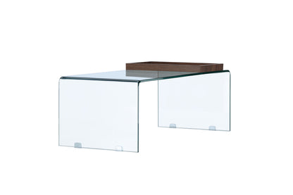 Telemark Couchtisch aus Glas mit Tablett