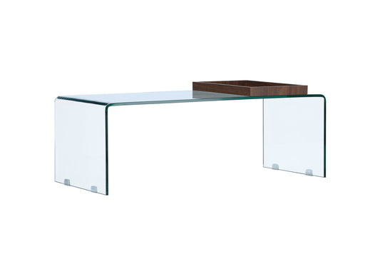 Telemark Couchtisch aus Glas mit Tablett