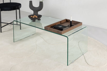 Telemark Couchtisch aus Glas mit Tablett