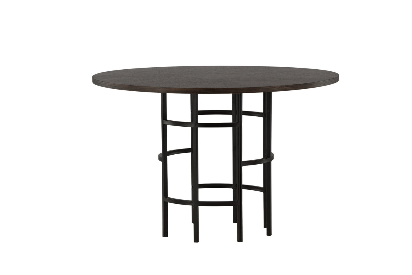 Copenhagen Esstisch in Dunkelbraun/Schwarz, Ø115cm