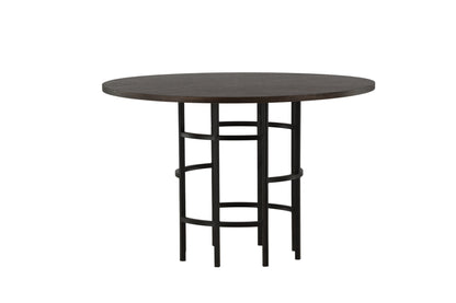 Copenhagen Esstisch in Dunkelbraun/Schwarz, Ø115cm