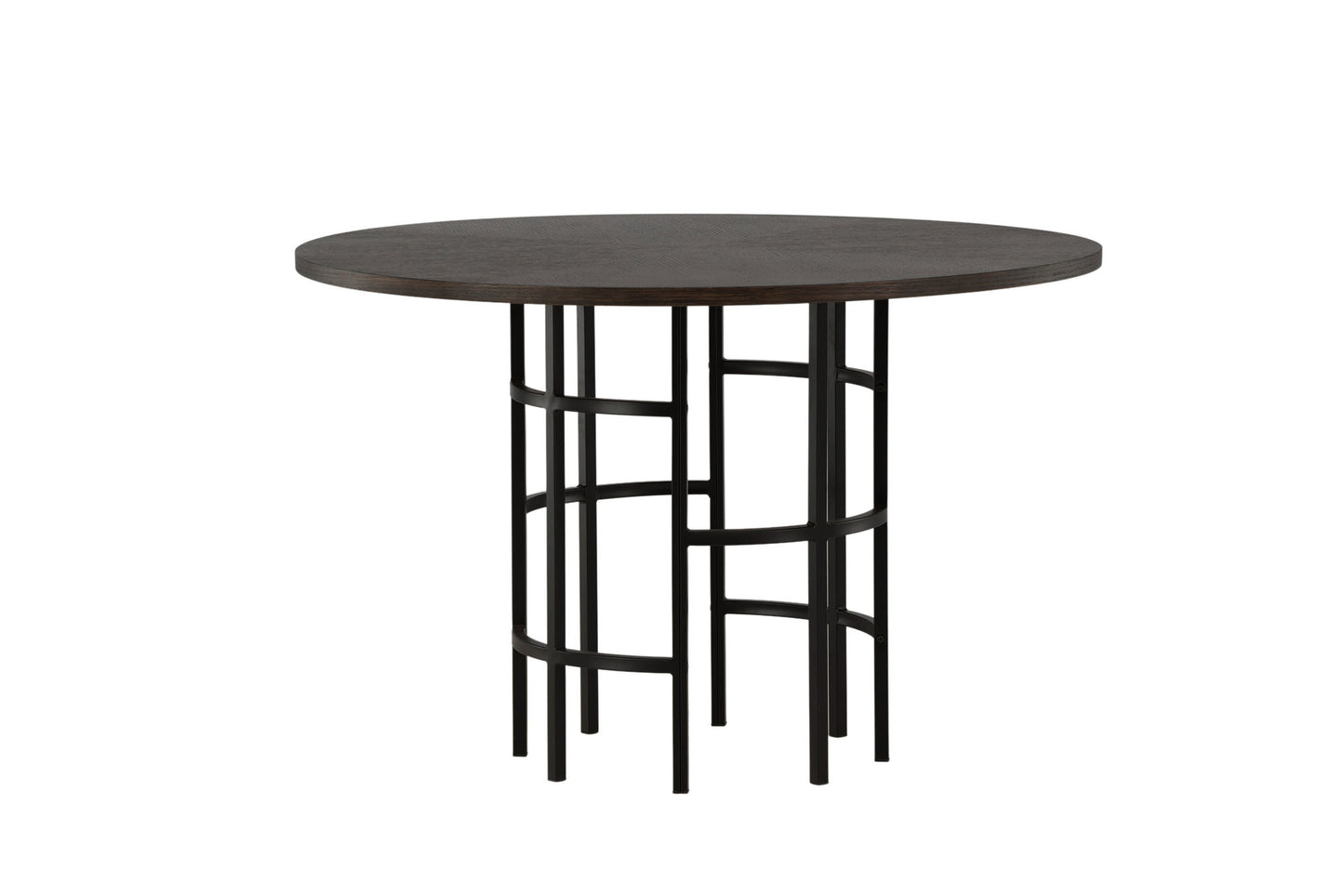 Copenhagen Esstisch in Dunkelbraun/Schwarz, Ø115cm