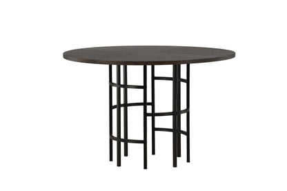 Copenhagen Esstisch in Dunkelbraun/Schwarz, Ø115cm