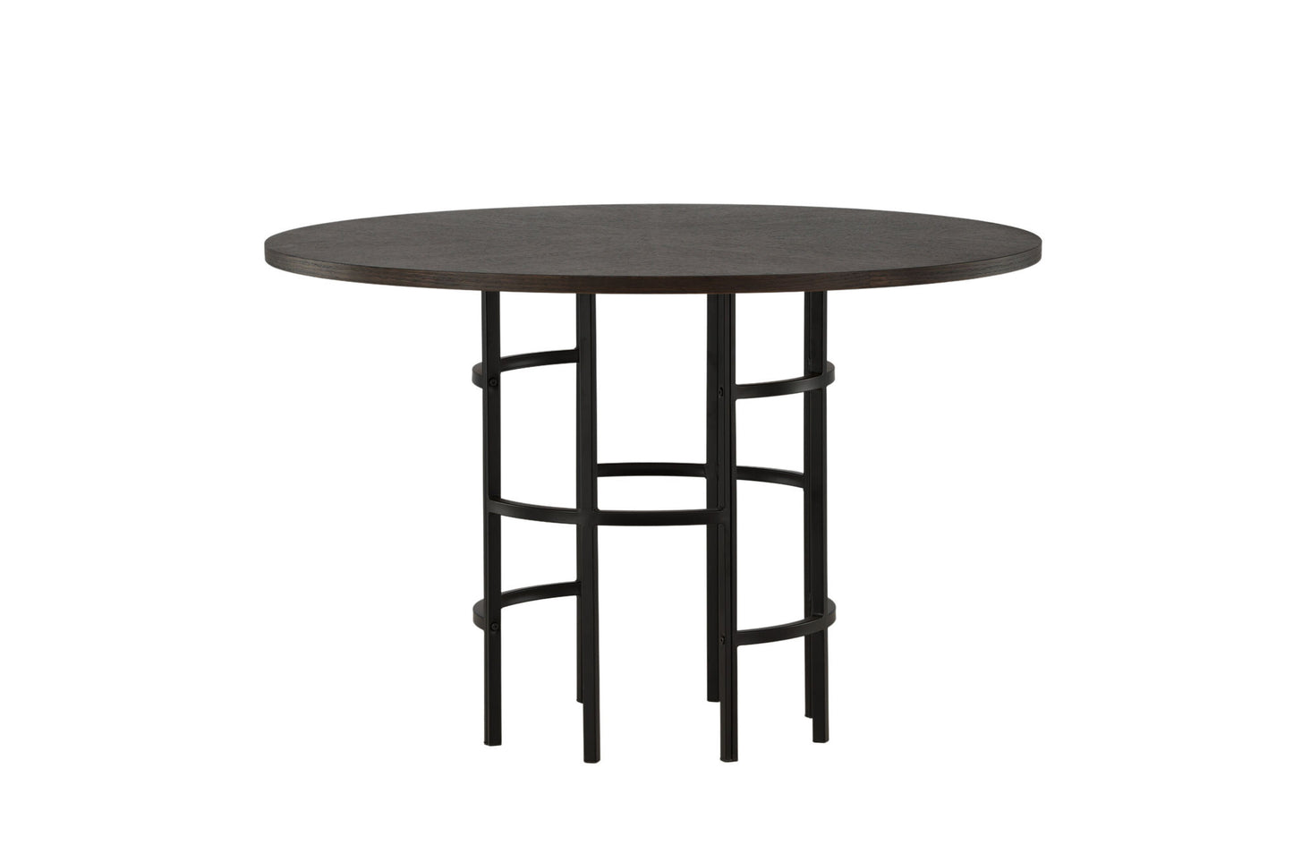 Copenhagen Esstisch in Dunkelbraun/Schwarz, Ø115cm