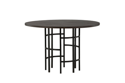 Copenhagen Esstisch in Dunkelbraun/Schwarz, Ø115cm