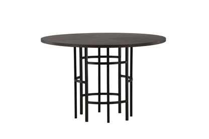 Copenhagen Esstisch in Dunkelbraun/Schwarz, Ø115cm