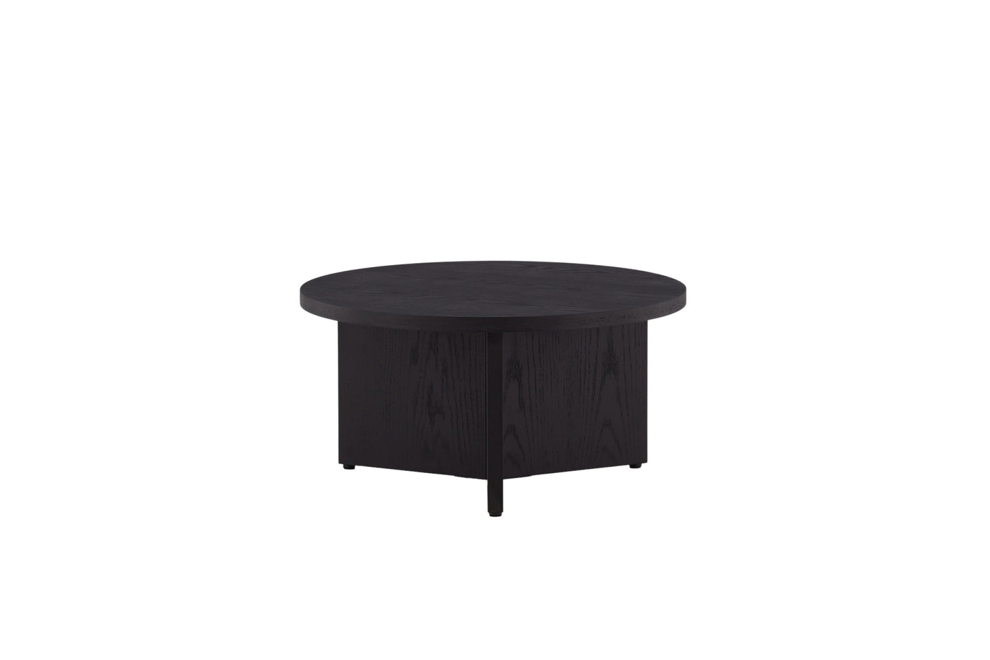 Runder Couchtisch Saltö in Schwarz, Ø85cm