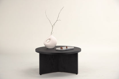 Runder Couchtisch Saltö in Schwarz, Ø85cm