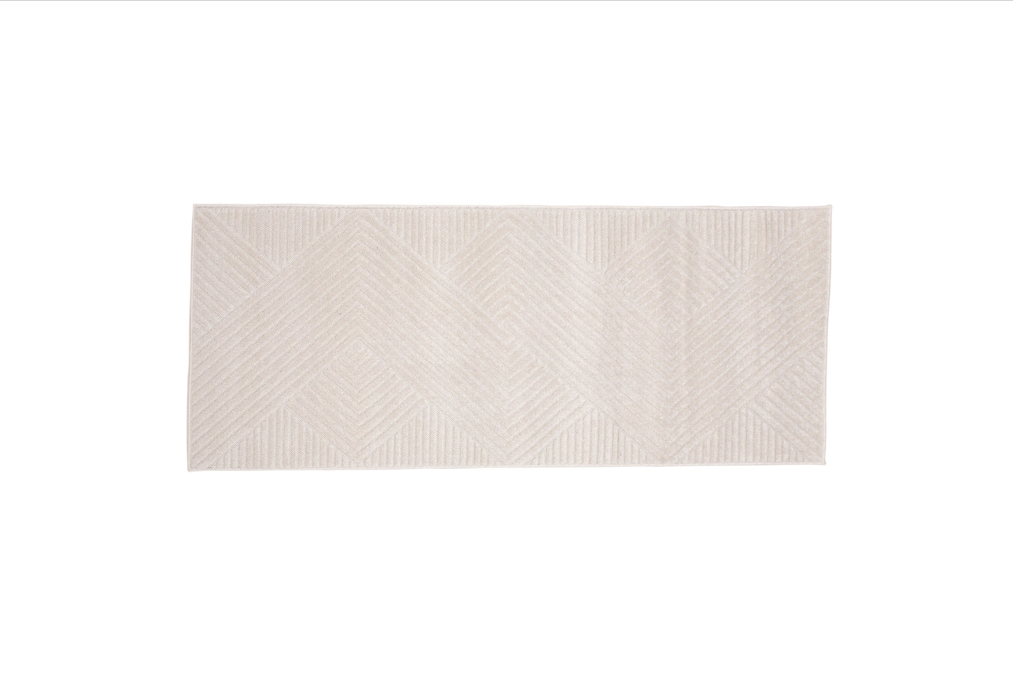 Aron Solar Teppich, Weiß/Creme, 200x80cm