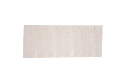 Aron Solar Teppich, Weiß/Creme, 200x80cm