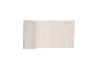 Aron Solar Teppich, Weiß/Creme, 200x80cm