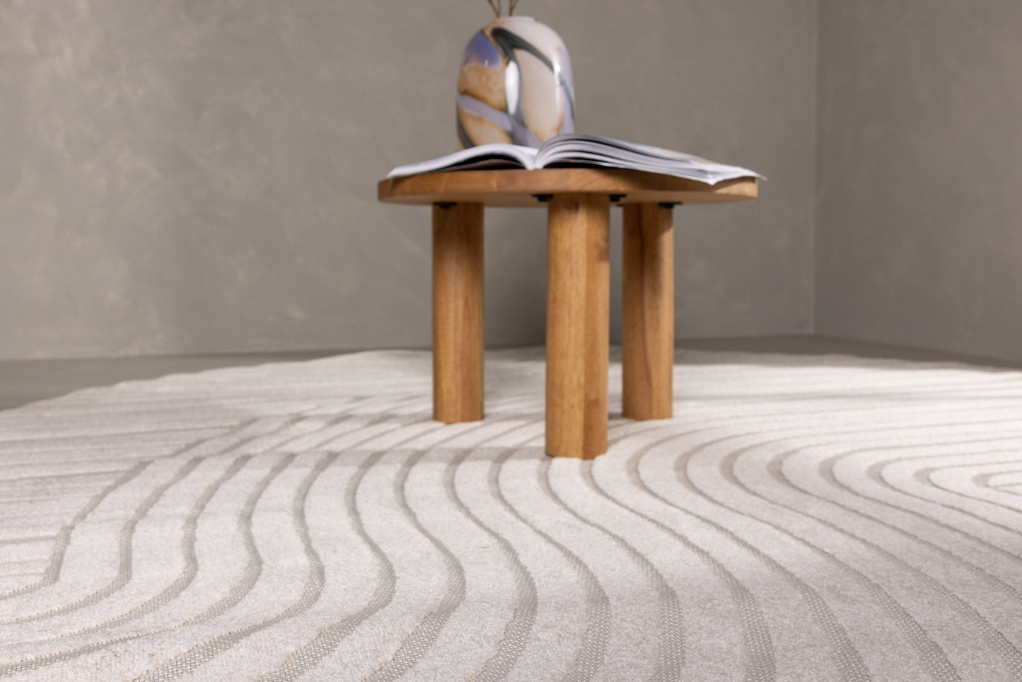 Vince Solar Teppich Oval, Weiß, 340x240cm