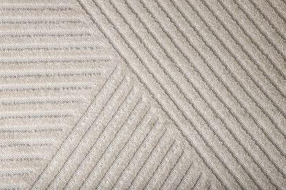 Aron Solar Teppich, Weiß/Creme, 290x200cm
