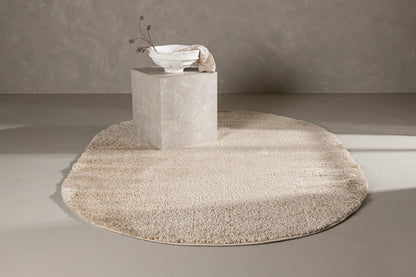 Walter Pluto Teppich Oval, Beige, 230x160cm