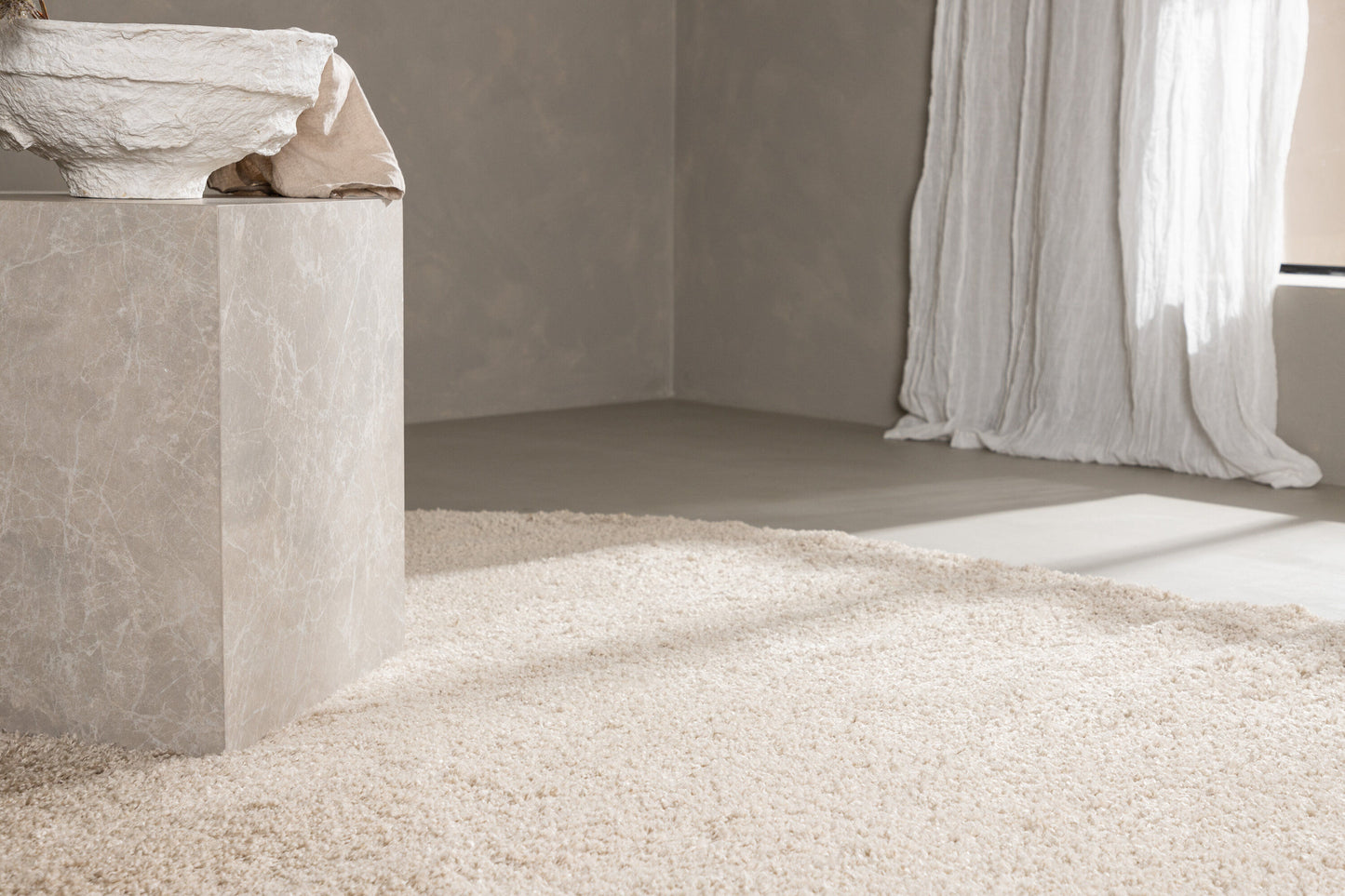Walter Pluto Teppich Oval, Beige, 230x160cm