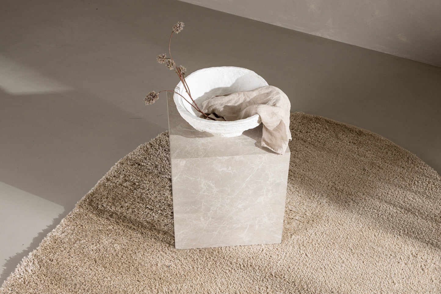 Walter Pluto Teppich Oval, Beige, 230x160cm