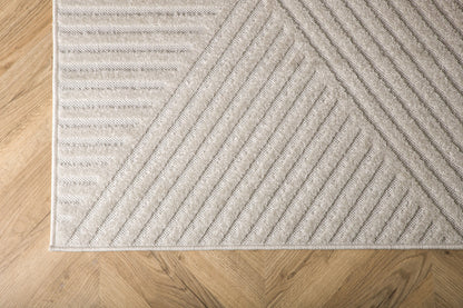 Aron Solar Teppich, Weiß/Creme, 340x240cm