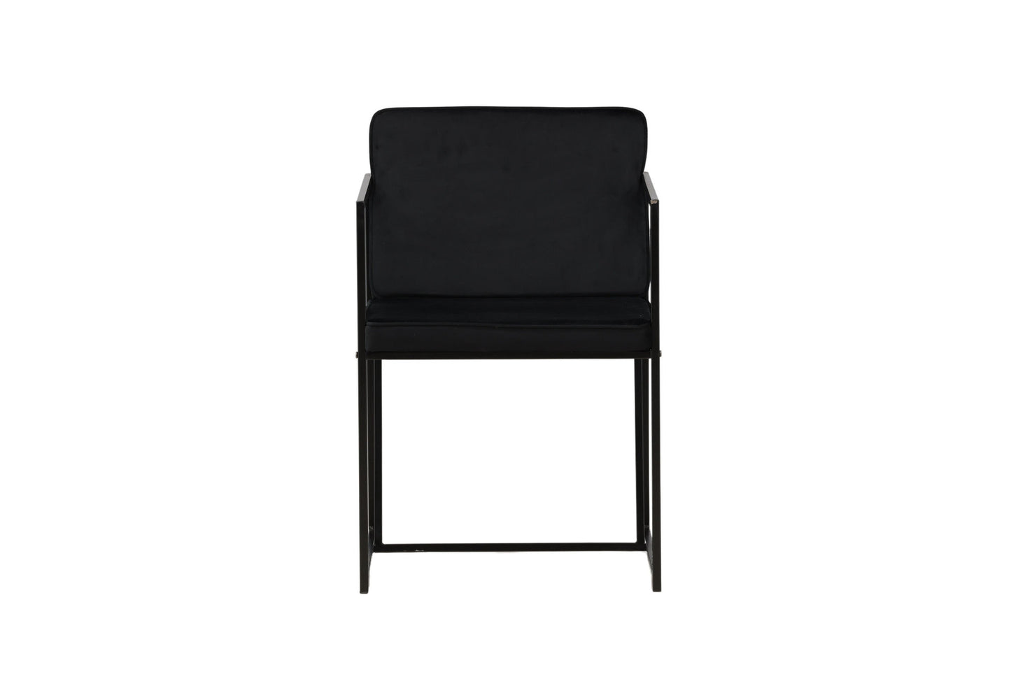 2er-Set Esszimmerstühle Richmond, Schwarze Samt-Optik