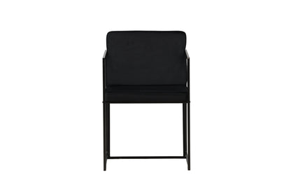 2er-Set Esszimmerstühle Richmond, Schwarze Samt-Optik
