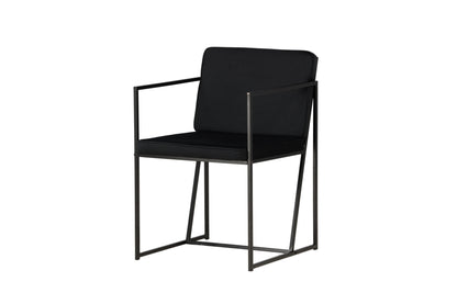 2er-Set Esszimmerstühle Richmond, Schwarze Samt-Optik